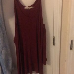 Shoulder less sweater